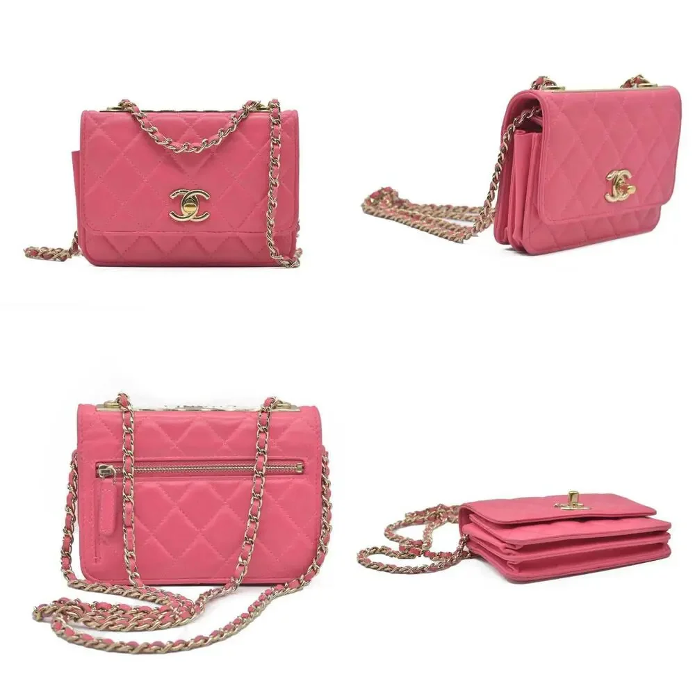 Chanel Lambskin Quilted Mini Trendy CC Wallet On Chain WOC